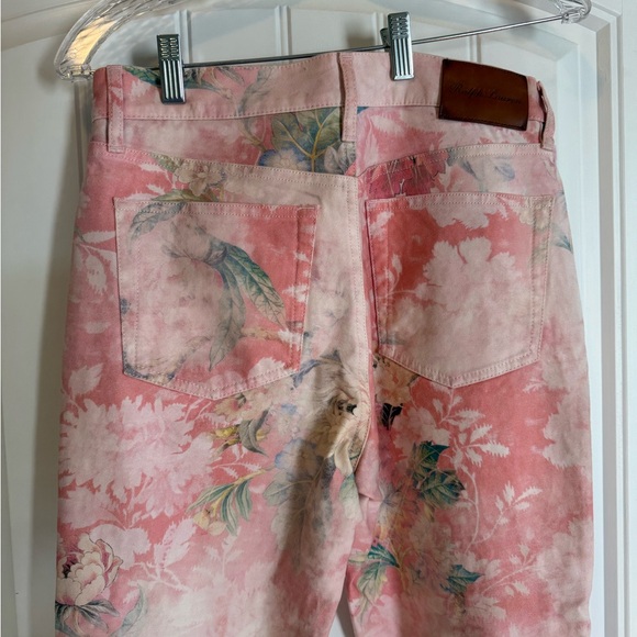 Ralph Lauren Pastel Pink Floral Jeans SZ28 - Picture 3 of 6